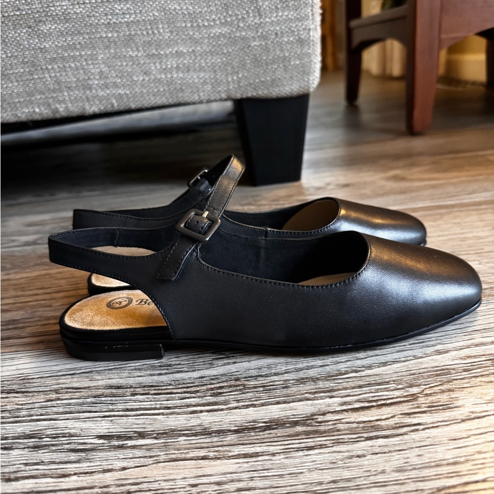 Bella Vita Black Mary Jane Flats Comfort Shoes Adjustable Strap Women’s Long - Picture 4 of 6